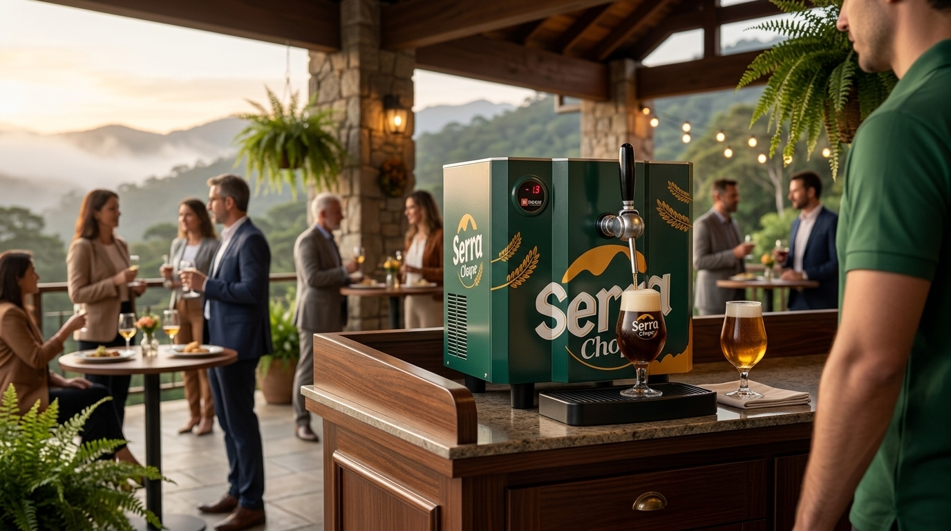 Chopeira Serra Chope em ambiente elegante de festa